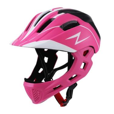 Imagem de Aymzbd Capacete de Bicicleta para Crianças Capacete de Ciclismo de Estrada Resistência Ao Impacto Elegante 50cm-55cm Capacete de Bicicleta Infantil para Cicl, Roxo Rosa