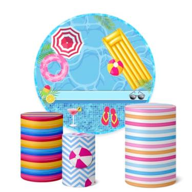 Imagem de Trio Capas Cilindro + Painel Redondo 1,50m Pool Party Piscina (K1PPY0009)