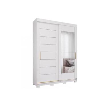 Imagem de Guarda Roupa Solteiro 2 Portas de Correr (1 c/ Espelho) e 3 Gavetas c/