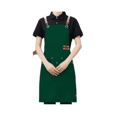 Imagem de Avental De Cozinha Feminino À Prova D'água Com Bolsos Para Grelha Salã
