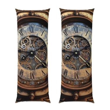 Imagem de Capa de travesseiro corporal de relógio Steampunk ultra macia com zíper oculto capa de travesseiro longa capa de travesseiro respirável 50,8 cm x 137,2 cm capa de almofada decorativa para sofá de