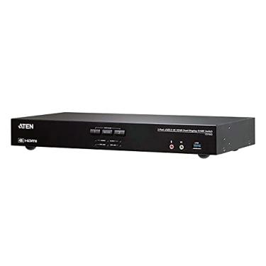 Imagem de Aten 2 portas USB 3.0 4K HDMI Dual Display KVMP Switch - 2 computador(es) - 2 usuários locais - 4096 x 2160-1 x rede (RJ-45) - 6 USB - 6 HDMI