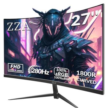 Imagem de ZZA Monitor Gamer Curvo De 27", Até 280 Hz, Full Hd 1920 X 1080, Três Engastes Estreitos, Freesync Premium - Experiência Definitiva