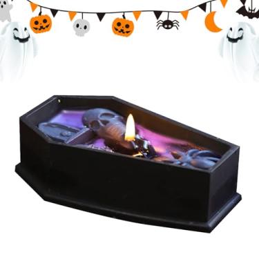 Imagem de Vela de Aromaterapia | Vela Caixão Decorações Halloween Interior,Centro de Mesa Caixão para Casa Escritório Festa Aniversário Cozinha Homens Mulheres