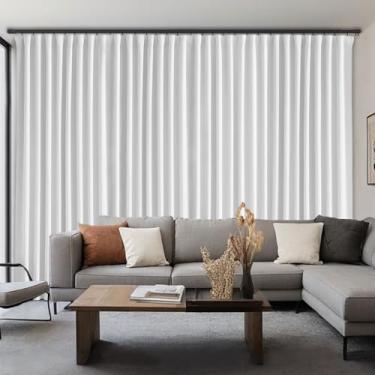 Imagem de ABBRIGE Cortinas de cinema em casa à prova de som para sistema de pista ou haste com ganchos - Cortina do chão ao teto para montagem de teto na parede - Cortinas divisórias de quarto de privacidade, 1