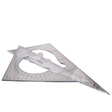 Imagem de Conjunto de régua grande triangular quadrada de plástico da Utoolmart, régua arquitetônica de escala triangular para estudantes de casa, arquitetos, engenheiros de arquitetura, 1 peça, UT191118C-0027, 30CM