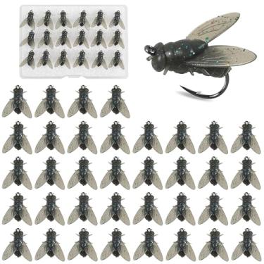 Imagem de OROOTL Bionic Iscas de pesca com mosca, 36 peças, kit de pesca com mosca, truta, moscas, panfish, moscas secas, anzóis artificiais macios para robalo, panfish, truta, riacho, água salgada, água doce