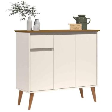 Imagem de Buffet Veneza 3 Portas 1 Gaveta EJ Cor Off White Freijó