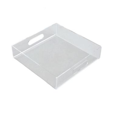 Imagem de Bandeja de acrílico transparente quadrada - Acrihome Design Em Acrilic