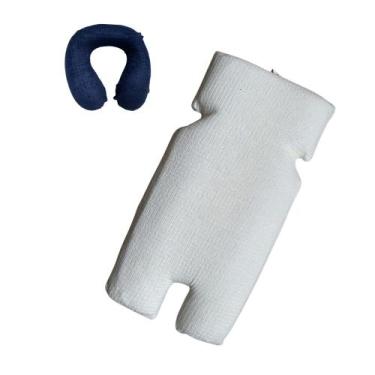 Imagem de Travesseiro de Pescoço e Almofada de bebe conforto - MarcByan, Branco