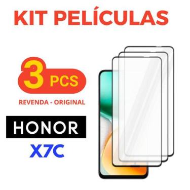 Imagem de Kit 03 Peliculas Vidro 3D Premium Compativel Para Honor X5B X6B X7C MA