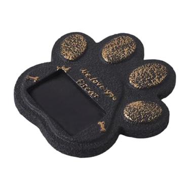 Imagem de Whtkoph Lápide de Cimento para Pegadas de Animais de Estimação, Lápide Memorial para Cães E Gatos, Acessório Resistente às Intempéries, Preto