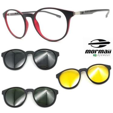Imagem de Oculos Redondo Preto Mormaii Swap 2 6071 aft + 3 Clipons cgn, Aft