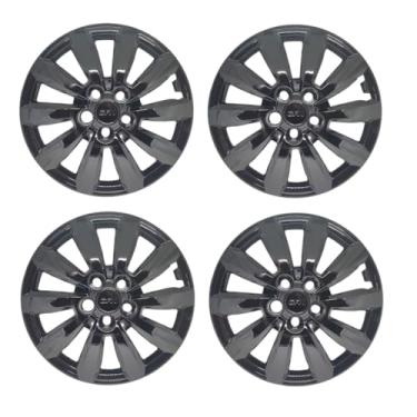 Imagem de Kit 4 Calota Aro 15 Compatível c/Roda Fox SpaceFox Polo 2014 - Preto brilhante
