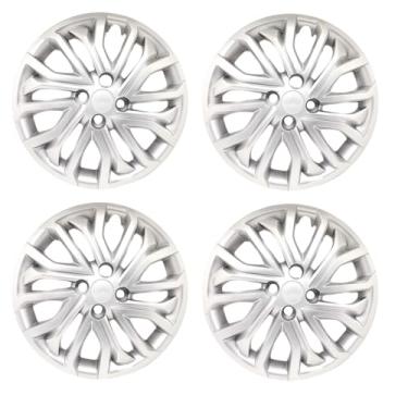 Imagem de Kit 4 Calota Aro 15 Compatível c/Roda Argo Cronos 2022 - Prata