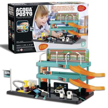 Imagem de Posto De Gasolina Completo e Lava Rápido Rampa + 2 Carrinhos - Samba T