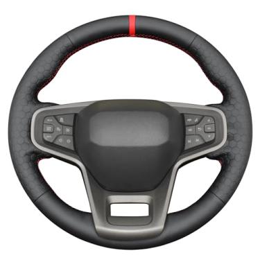 Imagem de MEWANT Capa de volante para Ford Bronco 2021-2024 costurada à mão