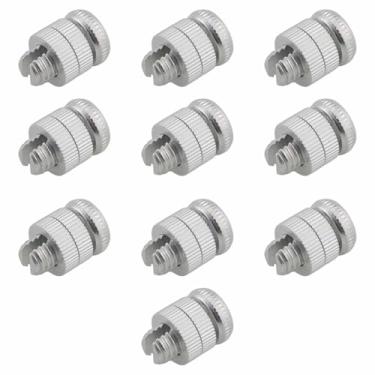 Imagem de Ruiwaer 10 peças de conector elétrico de liga de alumínio prata junta de parafuso dividido para cabo de emenda adequado para fios desencapados numerados 12-17