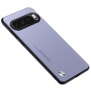 Imagem de HAOMRIYL Capa de couro para Google Pixel 10 Pro XL/10 PRO/10, proteção à prova de choque capa de telefone slim fit minimalista capa de negócios, roxo, 10Pro