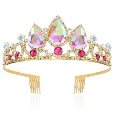 Imagem de Bandana Crown VELSCRUN Rapunzel para meninas Princess Tiara