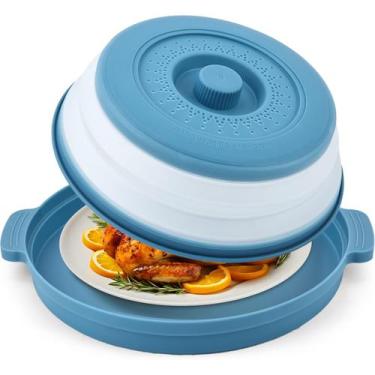 Imagem de Tampa de micro-ondas Saebume 2 em 1, conjunto de tampas à prova de res