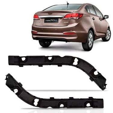 Imagem de Par Guia Suporte Parachoque Traseiro Hb20s 2012 A 2019 - SP ACESSÓRIOS