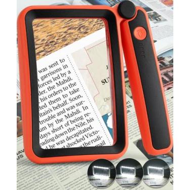 Imagem de Lupa AKKYCVS Recarregável 5X com Laranja-Preto Claro