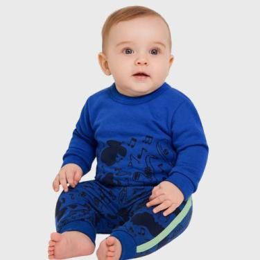 Imagem de Calça Moletom Bebê Instrumentos Musicais- Zig Zag - Malwee Kids, M, Az