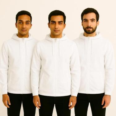 Imagem de Kit 3 Jaqueta Corta Vento Impermeável Basica Lisa sem forro Outono Inv