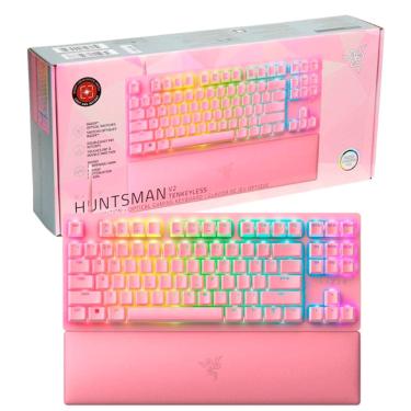 Imagem de Teclado Gamer Raze Huntsman V2 RGB Switch Red - Rosa