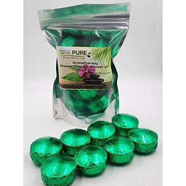 Imagem de Bombas/vaporizadores de aromaterapia de menta cítrica: óleos essenciais 100% naturais/orgânicos - Transforme seu chuveiro (8 unidades) pacote com 1