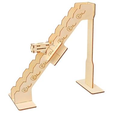 Imagem de menolana Escadas de madeira de madeira ciência brinquedo experimento científico de ensino interativo material teaser cerebral quebra -cabeças para crianças