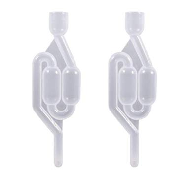 Imagem de 2 peças em forma de S bloqueio de ar bolha dupla ilhós de plástico fermentação caseira válvula de vinho cerveja vinho fabricação de bolha dupla fermentação