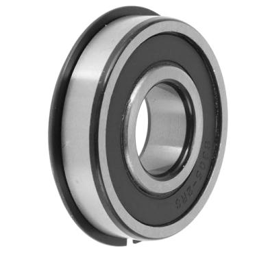 Imagem de A ABSOPRO 6305NR2RS Rolamentos rígidos de esferas 25 x 62 x 17 mm P4 rolamentos lubrificados com vedação dupla de borracha 1 peça de carro scooter skate roda universal prateado preto