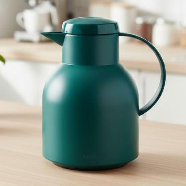 Imagem de Garrafa Térmica Café Emsa Samba 1 Litro Petróleo Original Sistema Quic