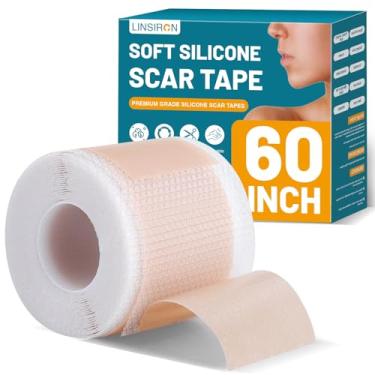 Imagem de LINSIRON Fita de silicone para cicatrizes para marcas cirúrgicas (1 pacote, 4 x 152 cm)