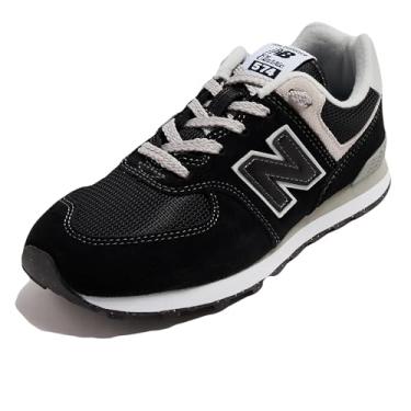 Imagem de New Balance Boy's 574 Core Lace-Up Sneaker, Black/White, 5.5 Big Kid