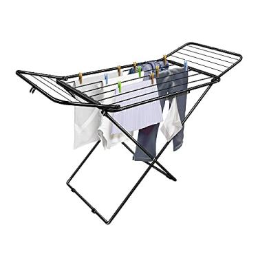 Imagem de VARAL DE CHÃO COM ABAS EM AÇO - BARI BLACK