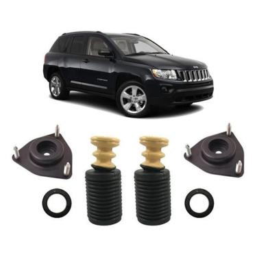 Imagem de 2 Kit Coxim Batente Coifa Dianteiro Compass 2009 2010 2011