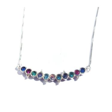 Imagem de Colar Com Pingente Zircônia Colors Prata 925 Lizzy Fatin