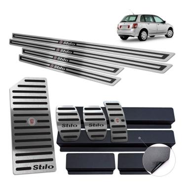 Imagem de Descanso Pedaleira Soleira Stilo 2003 A 2011 Manual Preto AR