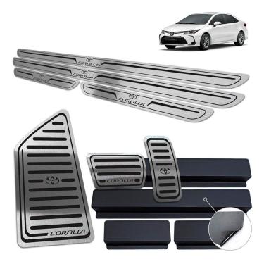 Imagem de Soleira Pedaleira Descanso Corolla 2020 Preto Baixo Relevo