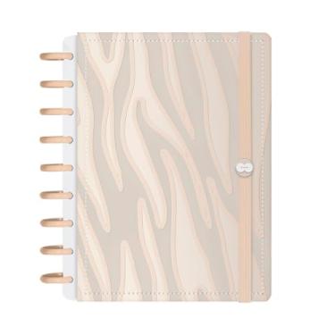 Imagem de Caderno de Disco Inteligente Iscool M+ Natural Fashion Animal Print Zebra Bege