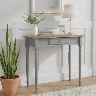 Imagem de Aparador Farmhouse para Sala com Pés Torneados 1 Gaveta - Cinza com ta