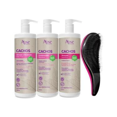 Imagem de Kit escova magica + shampoo, condicionador e ativador 1lt - Apice Cosm