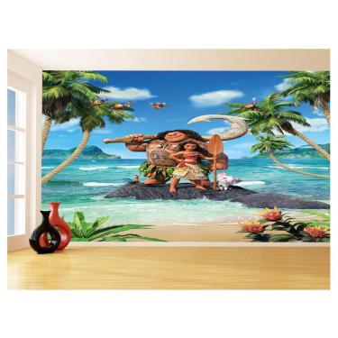 Imagem de Papel De Parede 3D Infantil Moana Princesa Maui 3,5M Azs378