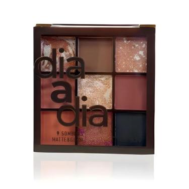 Imagem de Paleta de Sombras Matte e Glow 9 Cores Sofisticada Charmosa - Mahav