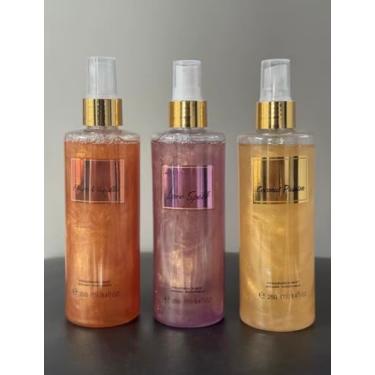 Imagem de Kit 3 Fragrância Corporal, 250ml, Acordes Frutados, Florais e Doces, Bruma Perfumada, com leve glitter para abrilhantar seu corpo!!