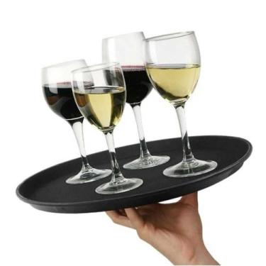 Imagem de Bandeja de Servir Garçom Profissional Bar Restaurante Antiderrapante E