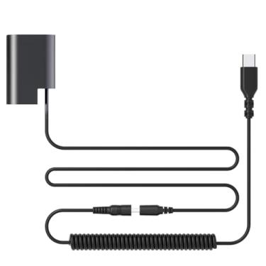 Imagem de F1TP DMW-DCC12 Acoplador DC DMW-BLF19 Bateria falsa com cabo USB-C para câmeras Panasonic Lumix DMC-GH3 GH4 GH3K GH4K GH3A GH3H GH4H DC-GH5 GH5S GH5M G9 G9L (DCC12)